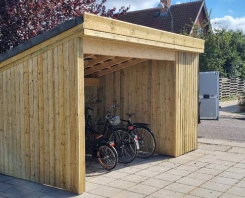 Nyt skur uden carport