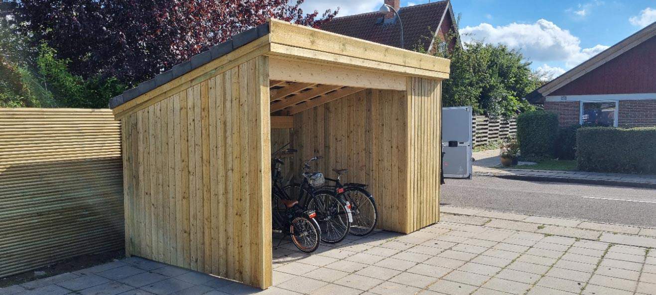 Nyt skur uden carport